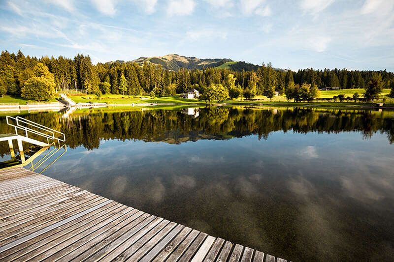 Bathing lake in Kirchberg Tyrol