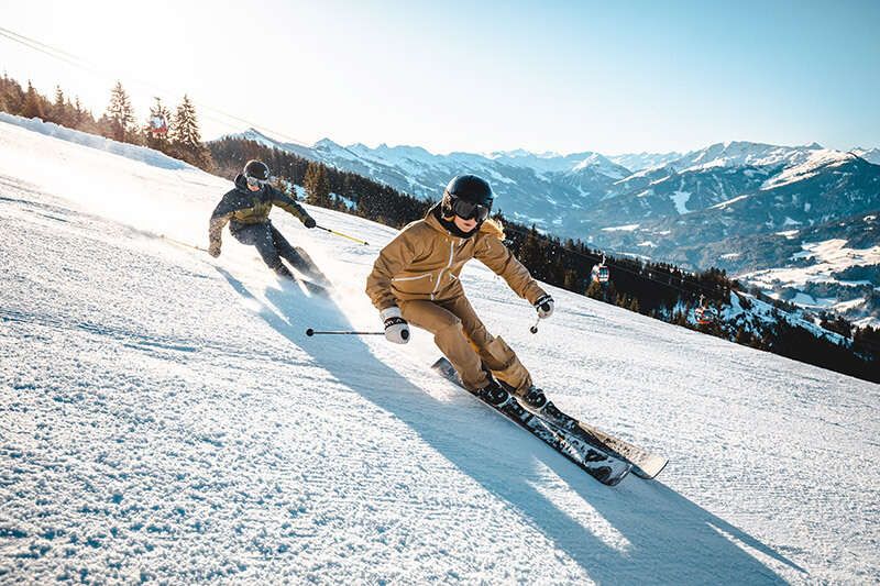 Sporty ski day on the Hohe Salve